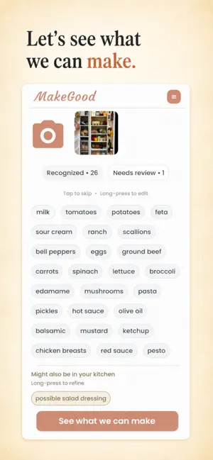 MakeGood: Dinner Recipe Ideas screenshot 2