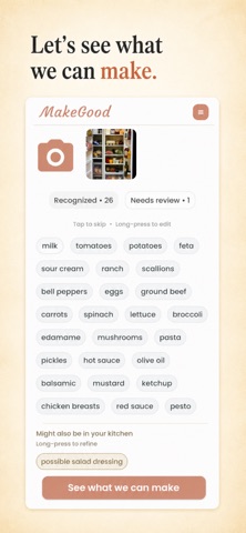 MakeGood: Dinner Recipe Ideas Screenshot 2 of 6