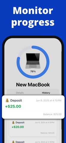 Savings Tracker - Money Goals iPhone screenshot