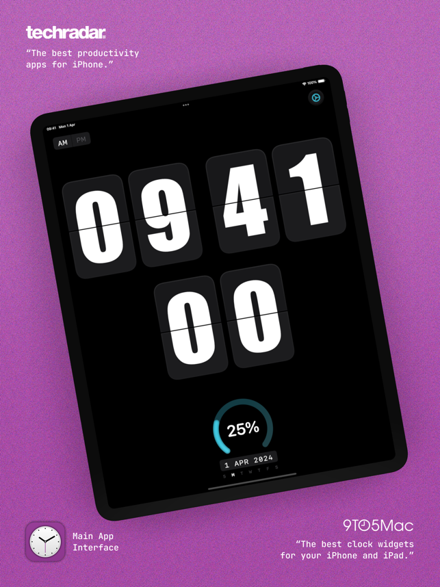 ‎McClockface – Flip Clock Screenshot