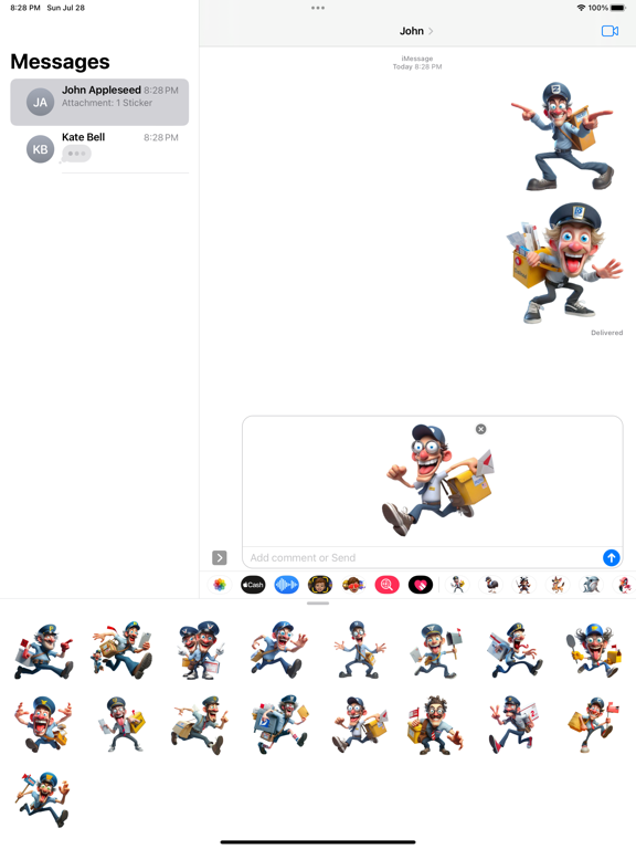 Screenshot #6 pour Goofy Mailman Stickers