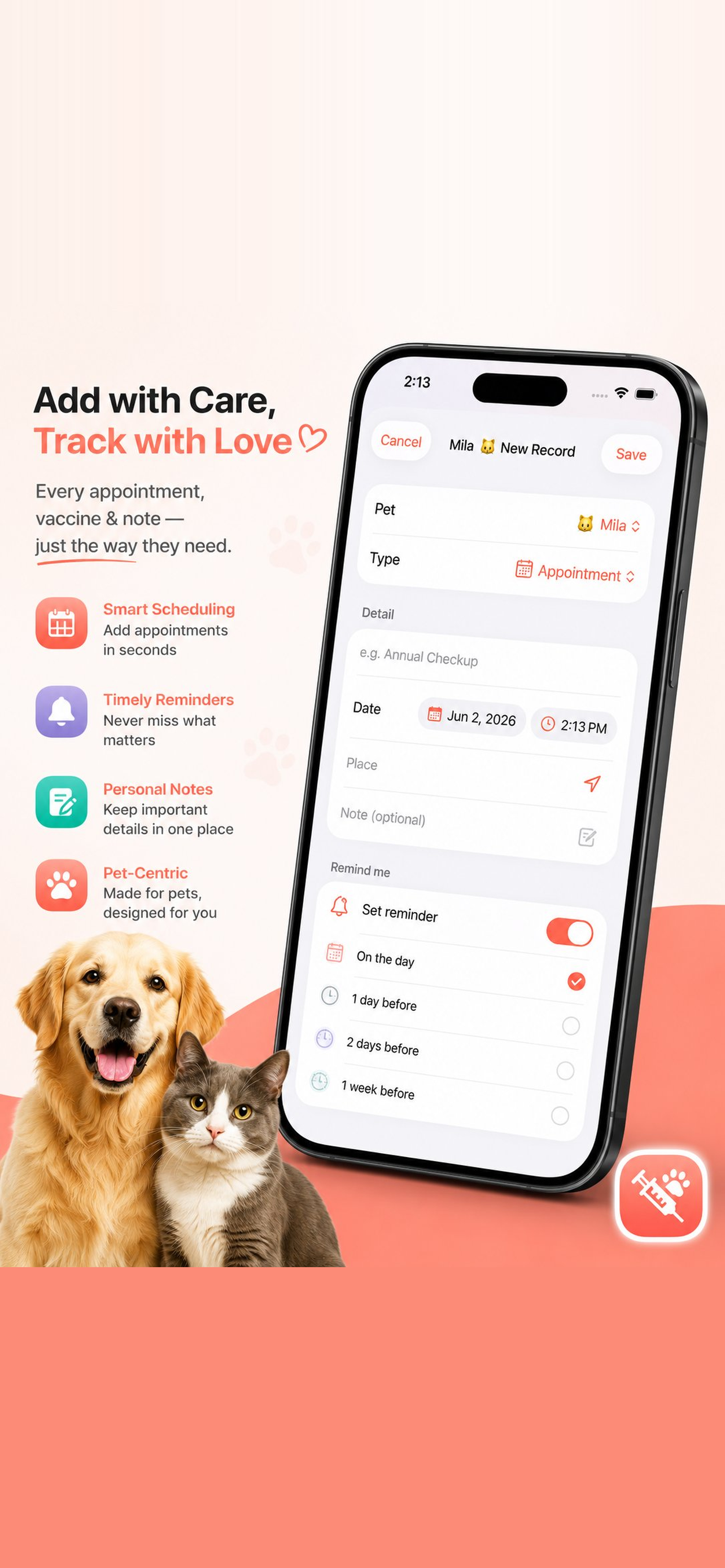 PetPaws: Pet Care & Vaccines