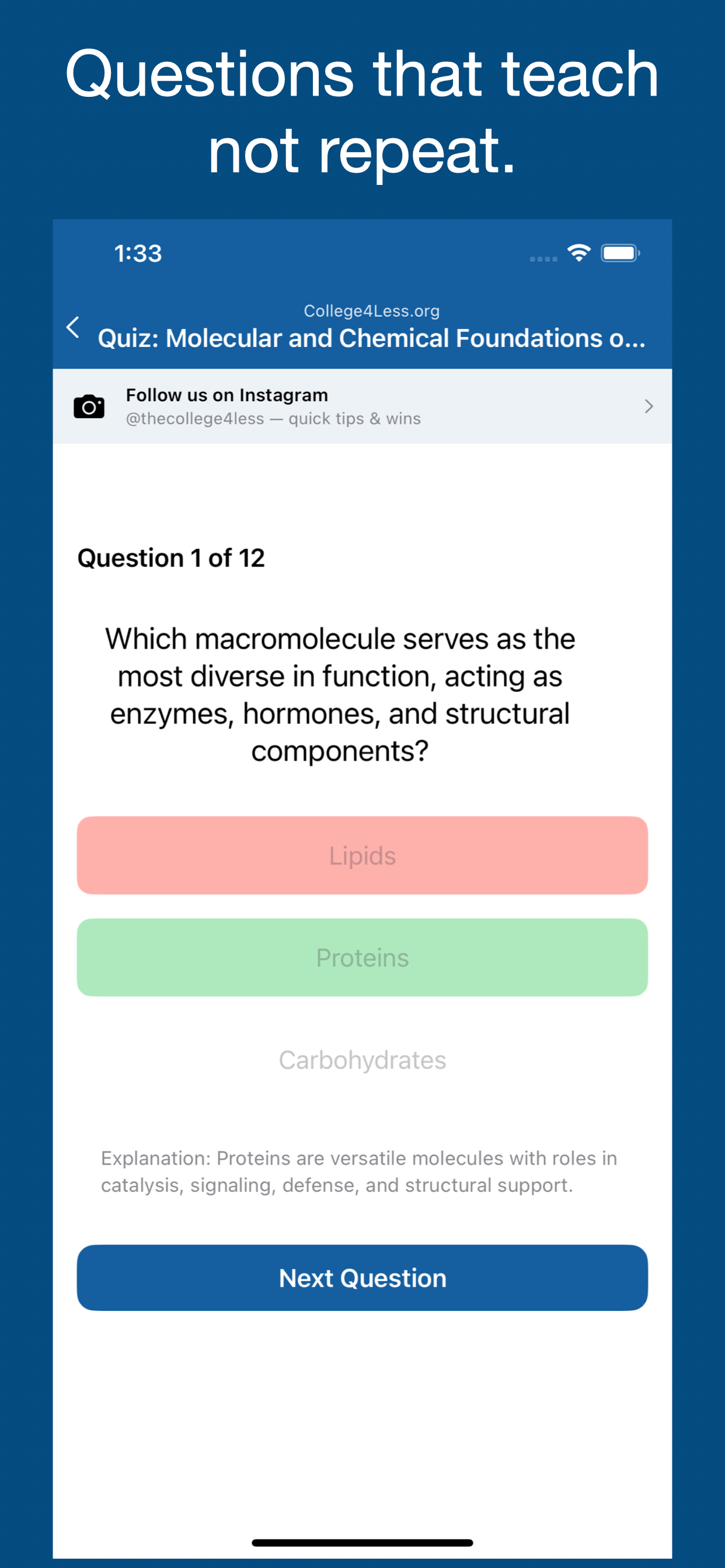 College4Less: Biology screenshot 4