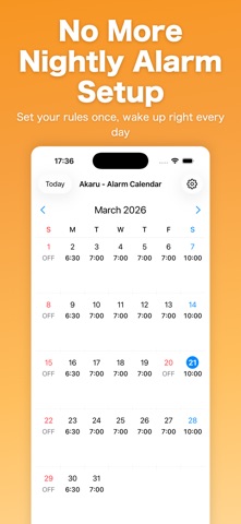 Akaru: Alarm Clock & Calendar Screenshot 1 of 5