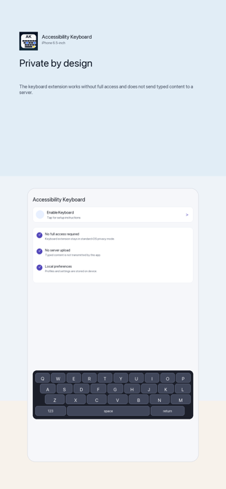 Accessibility Keyboard Screenshot 3 of 3