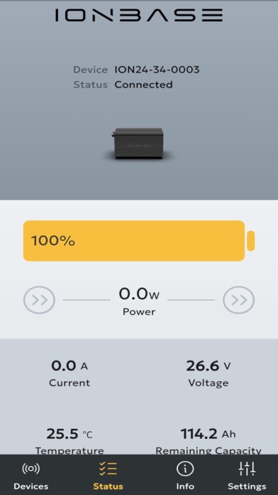 Ionbase Battery Monitor Screenshot