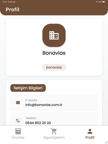 Bonavias iPad screenshot