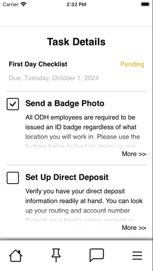 MyODH screenshot 2