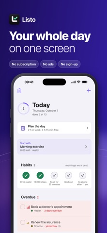 Listo Planner Screenshot 1 of 6