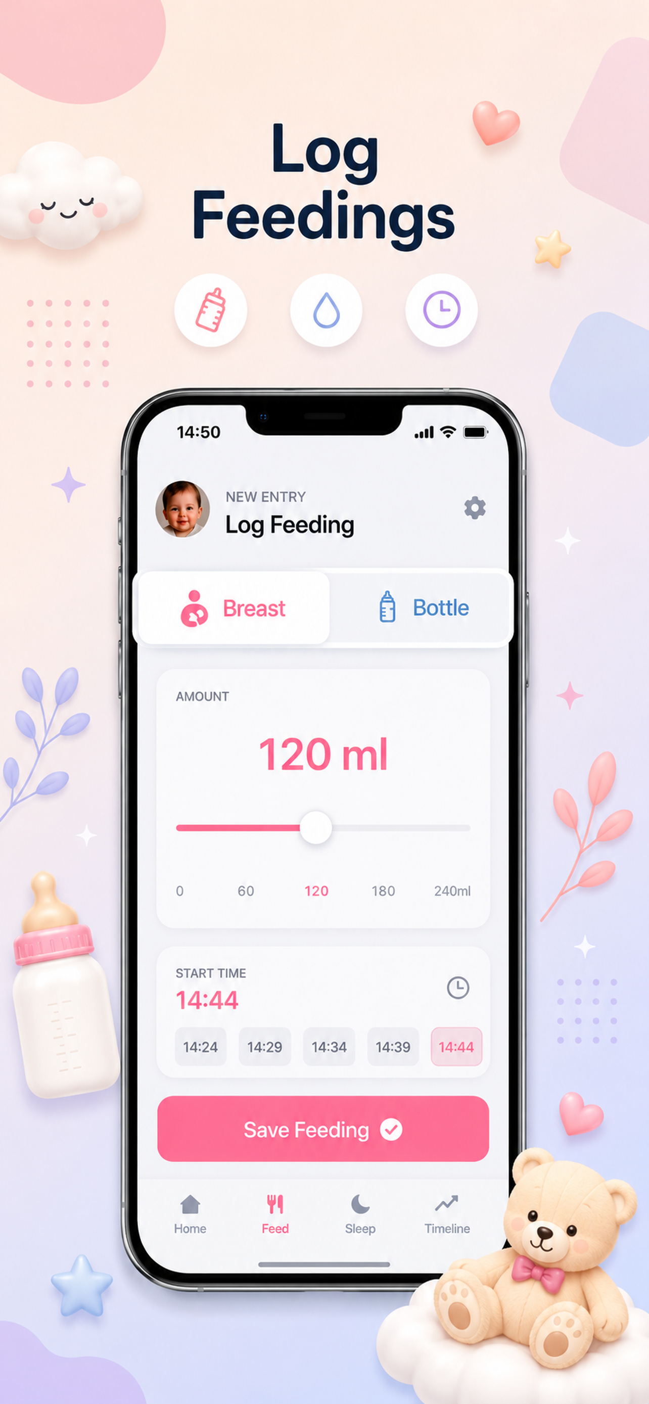 BabyDay: Feed & Sleep Log screenshot 3