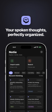 Voice to text: Notie Screenshot 1 of 6
