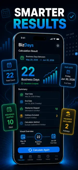 Business Days Calculator screenshot 2