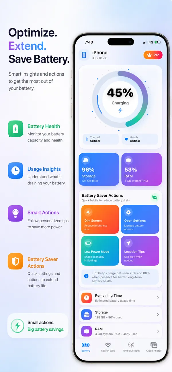 Screenshot #2 pour Battery saver - wifi analyzer