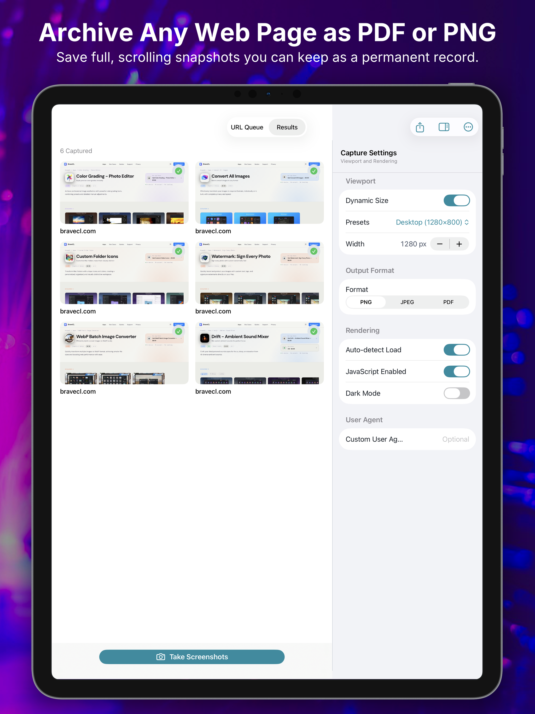 Website Screenshot Capture