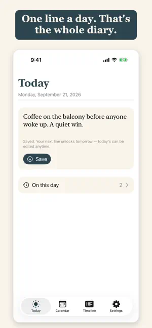 DayLine — One Line Journal screenshot 1