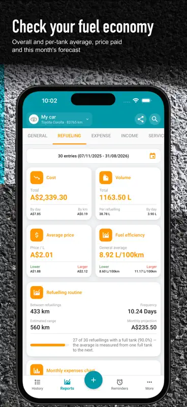 Drivvo - 車両管理・費用記録アプリ screenshot 3 of 10
