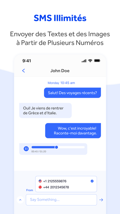 Screenshot #2 pour WePhone: Appel Virtuel & Texte