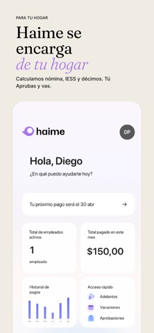 Haime · Asistente del hogar screenshot