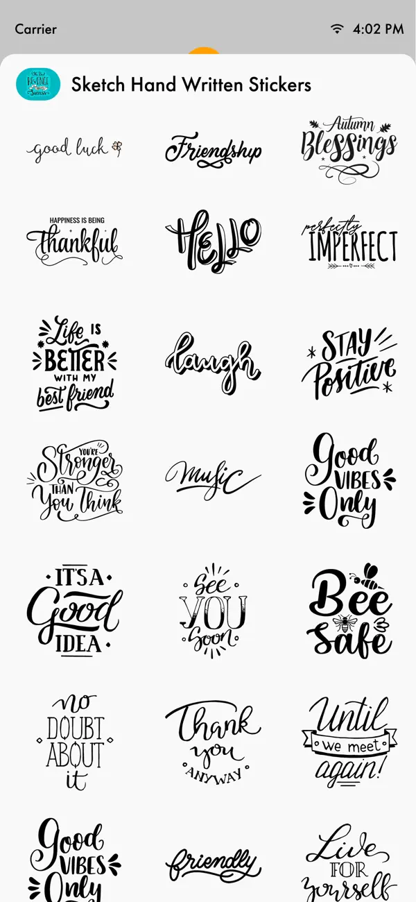 Screenshot #2 pour Sketch Hand written Stickers