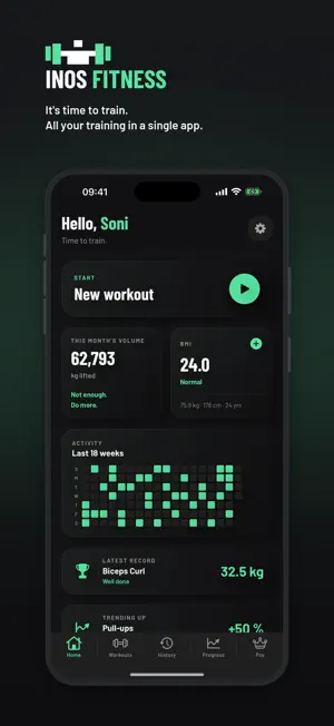 Inos Fitness: Workout Log screenshot 1