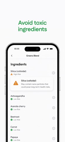 Good For You: Supplement Facts screenshot