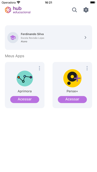 Hub Educacional Screenshot