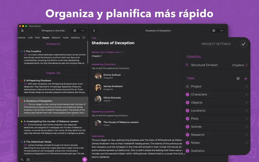 Captura de pantalla de Story Planner: Para Escritores en iPhone 2