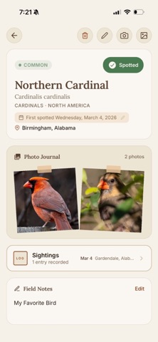 MyBirdBook Screenshot 1 of 3