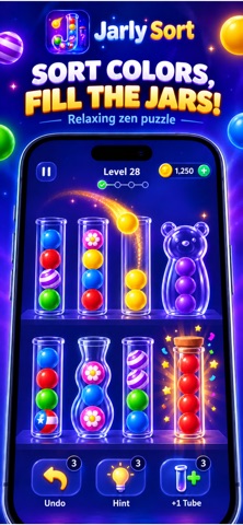 Jarly Sort: Ball Sort Puzzle Screenshot 2 of 6