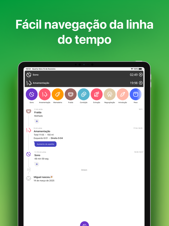 Meu Bebê－Diário de Amamentação iPad screenshot 5