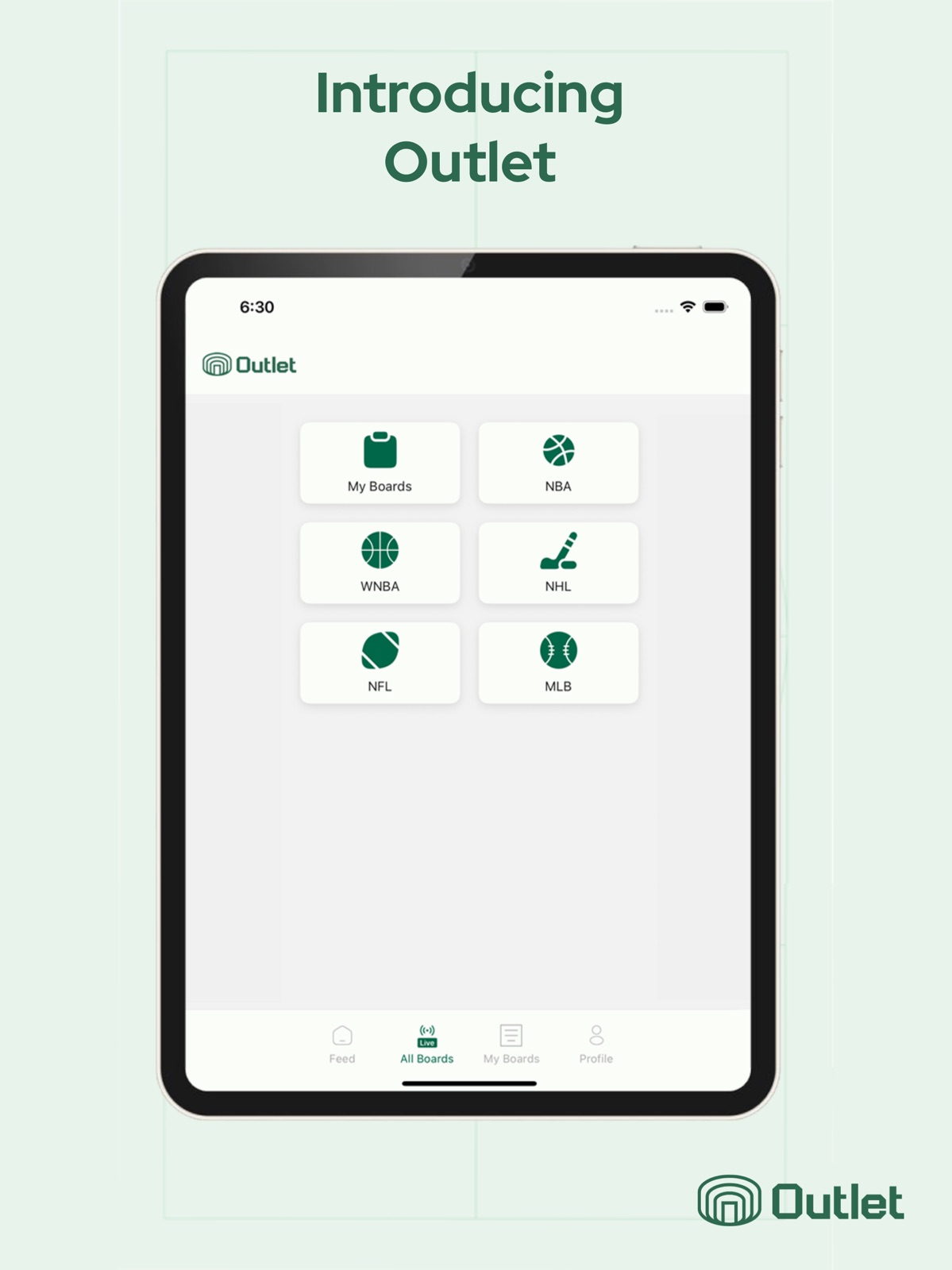 Outlet | Town Hall for Sports ipad screenshot 1