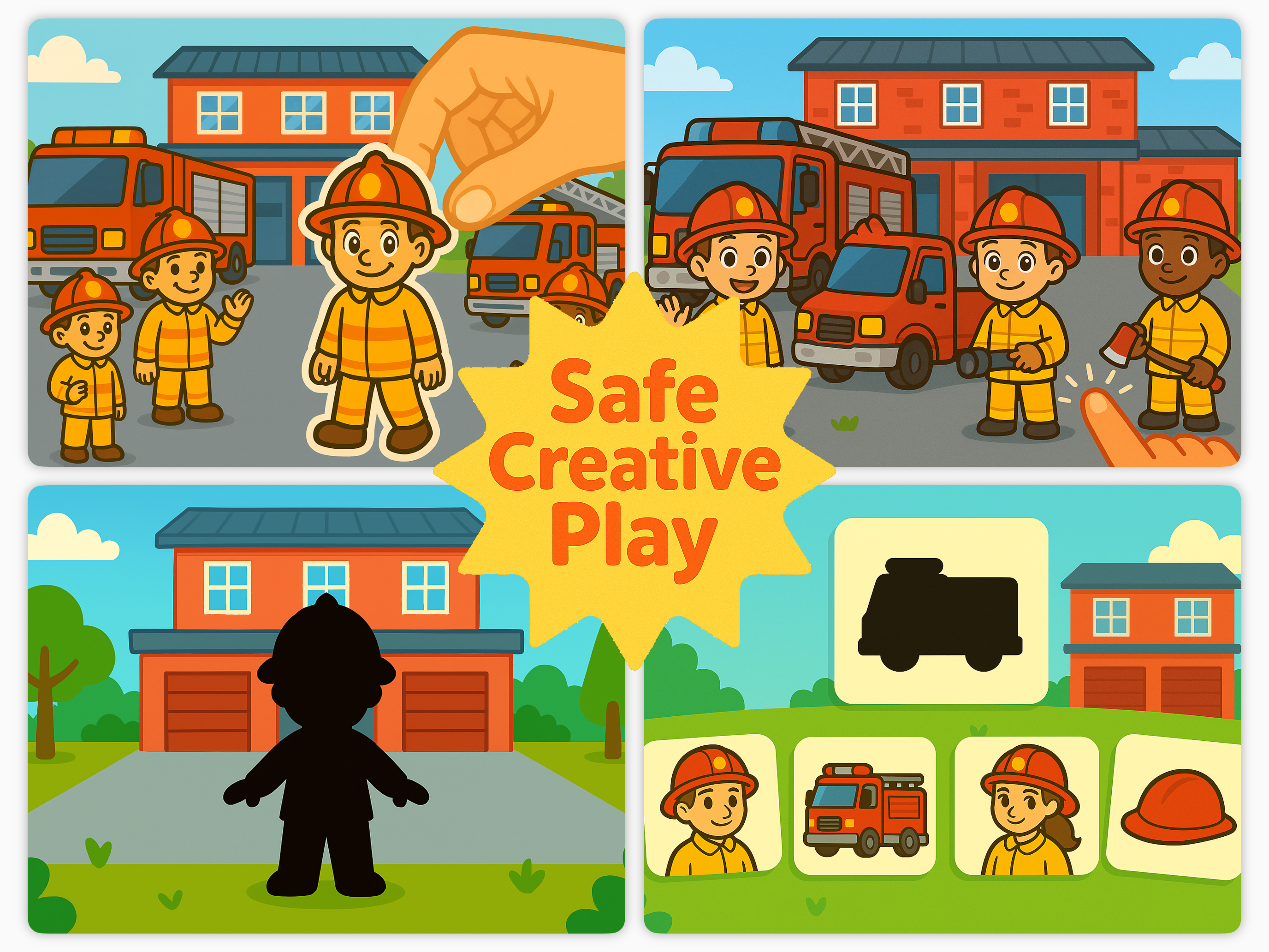Firefighter Sticker Games Kids screenshot 15