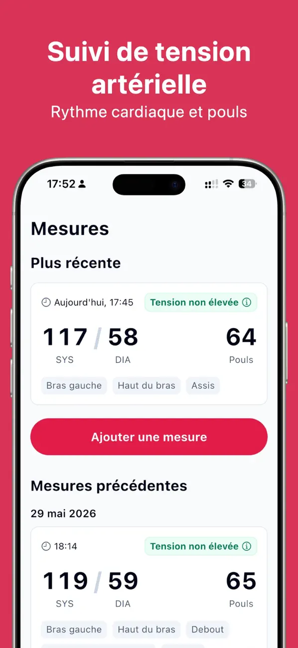 Screenshot #1 pour Tension Artérielle BP Log