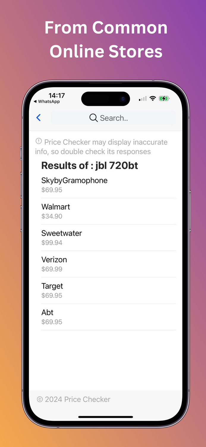 Current Price Checker