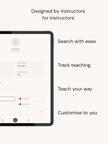 Rō Instruct: Pilates Planner iPad screenshot