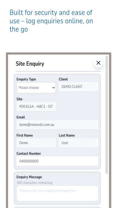REMONDIS Client Portal screenshot