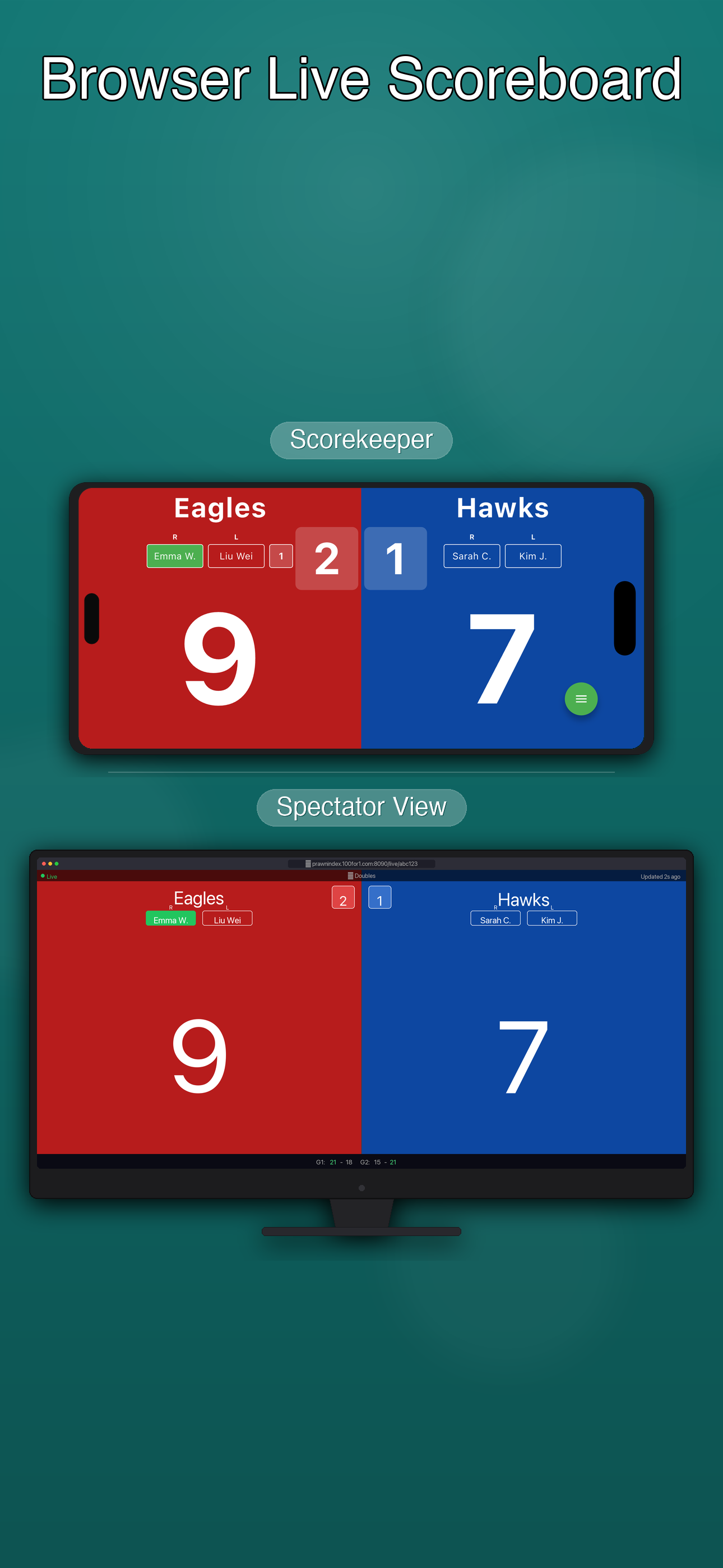 Squash Score · Live Tracker