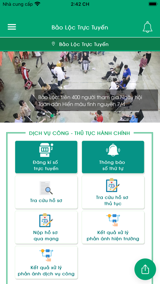 #1. Bảo Lộc Trực Tuyến (iOS) 由: Van Phong HDND & UBND Thanh Pho Bao Loc