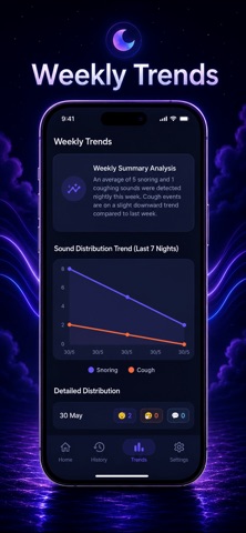 Snore Track - Sleep Tracker iPhone screenshot