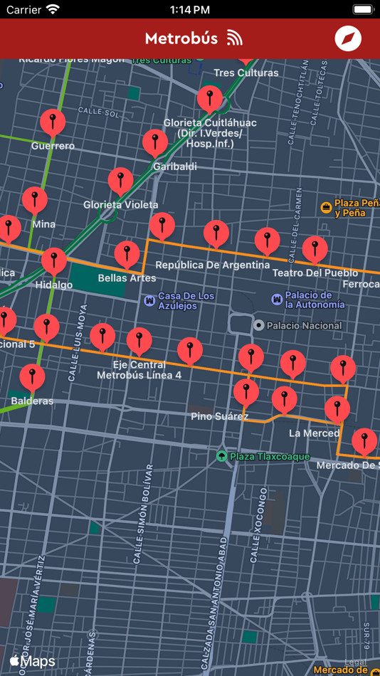 #4. Metrobus CDMX (iOS) 由: Alejandro Cruz