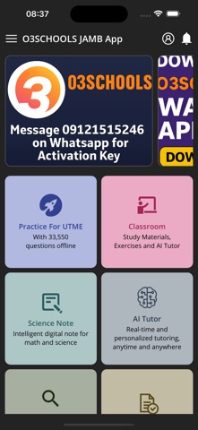 O3SCHOOLS JAMB APP Screenshot 1 of 9