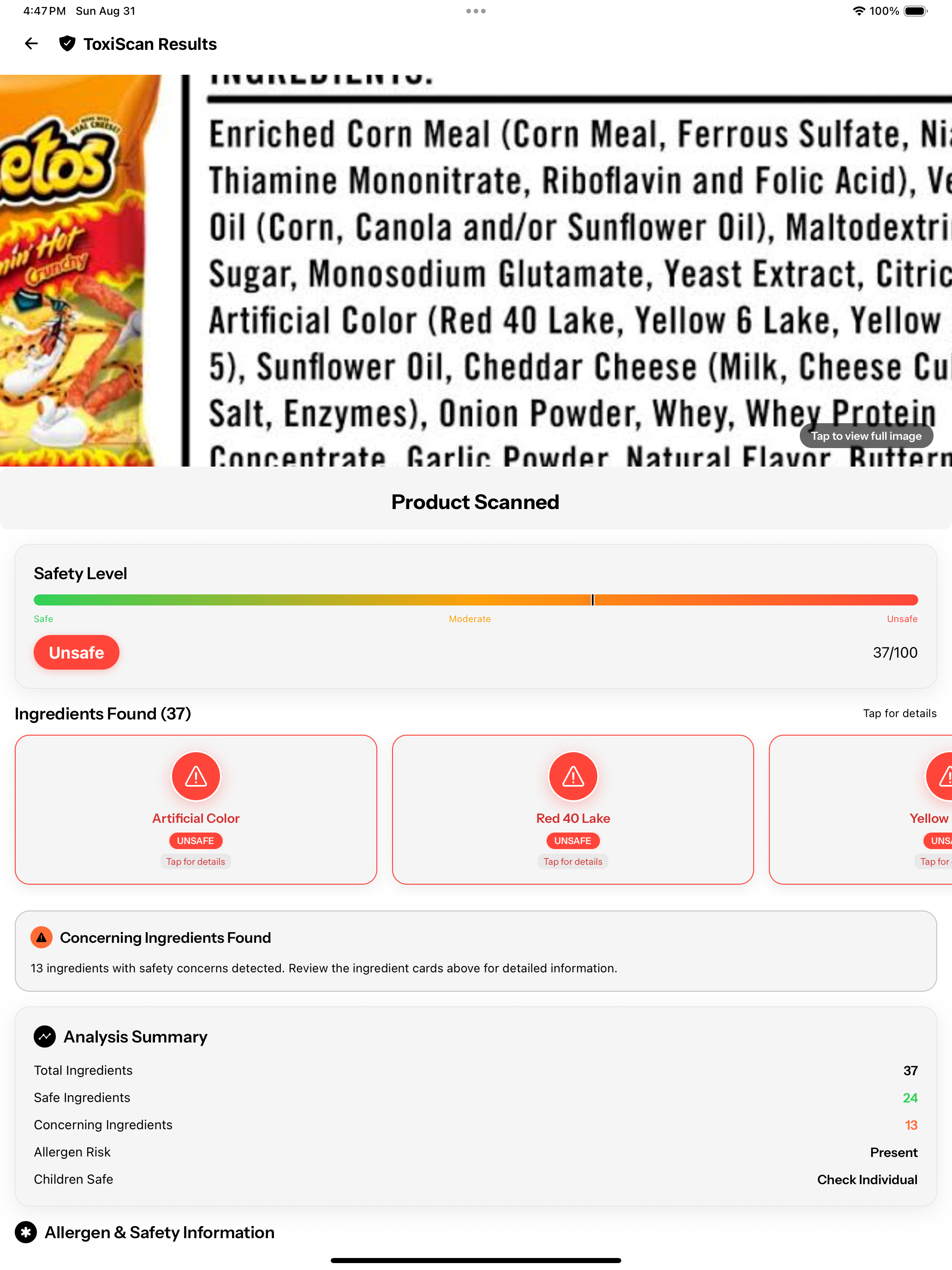 Toxiscan - Safety Scanner