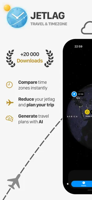 Jetlag - Travel & Timezone screenshot 1