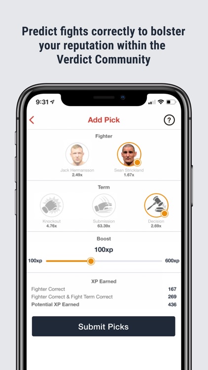 Verdict MMA Picks & Scoring screenshot-3
