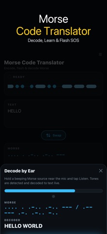 Morse Code Translator + Screenshot 1 of 3
