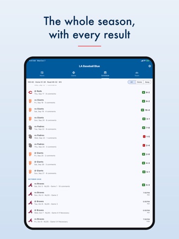 Los Angeles Baseball News Blue iPad screenshot