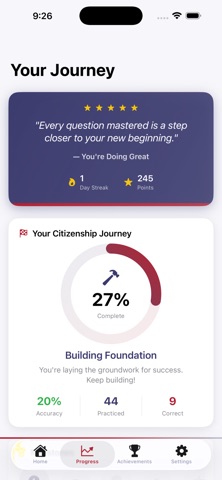 US Citizenship Test 2025: Quiz iPhone screenshot