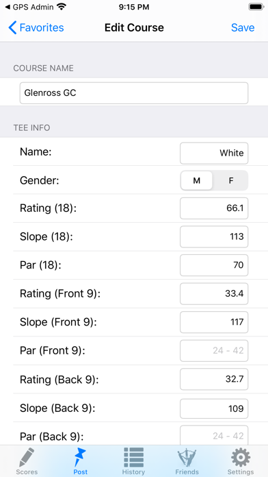 Golf Handicap Tracker & Scores screenshot