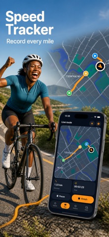 Speedometer App: GPS Tracker iPhone screenshot