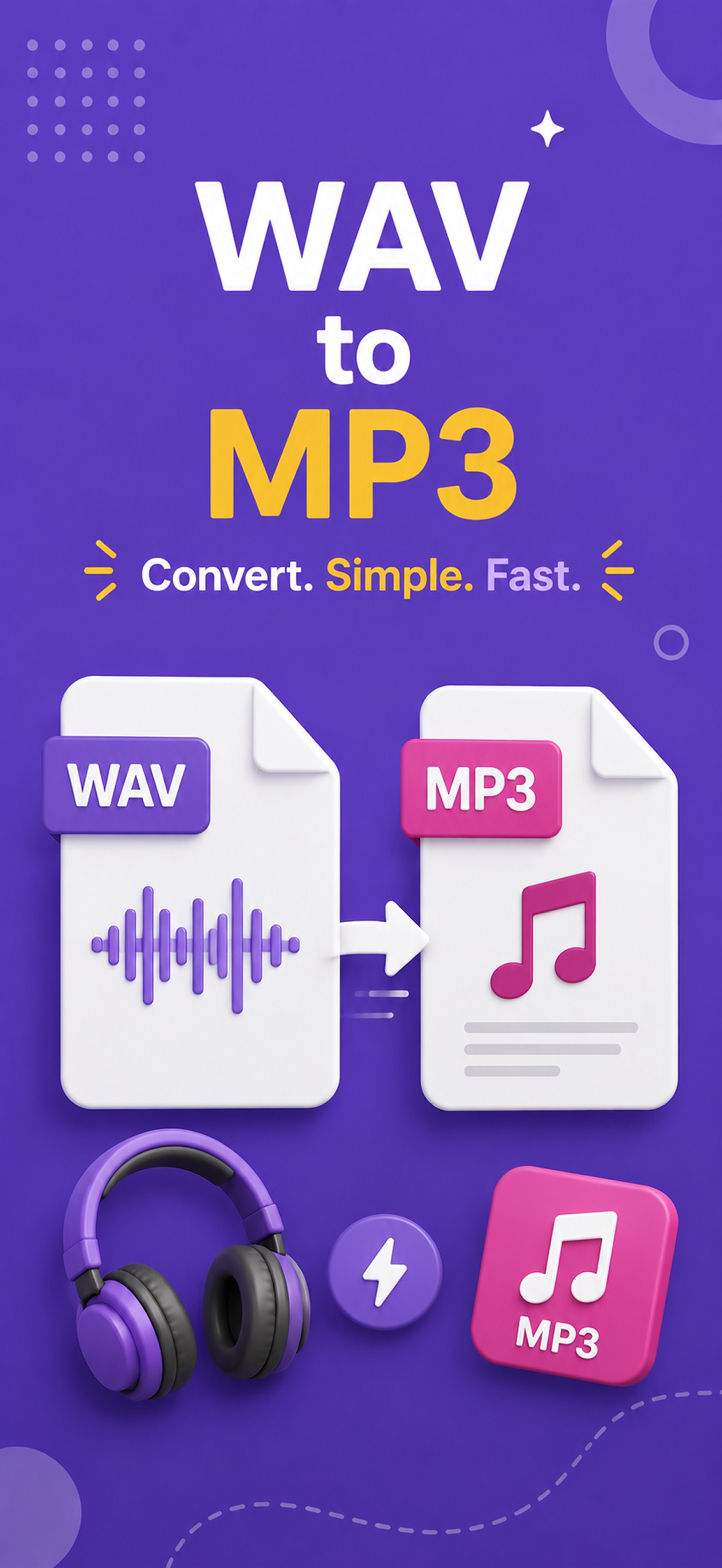 Screenshot 1 of Convert WAV - MP3: Audio Files